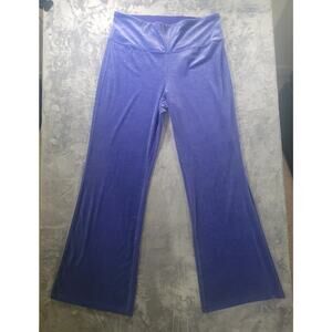 Athleta XL Elation Velvet Flare Pants Activewear Casual Pullon Noble Blue